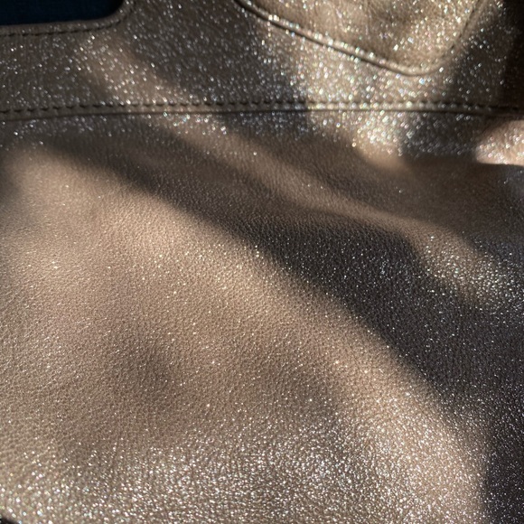 Foley&Corinna Foldover Tote Taupe Sparkle Leather - Picture 7 of 8